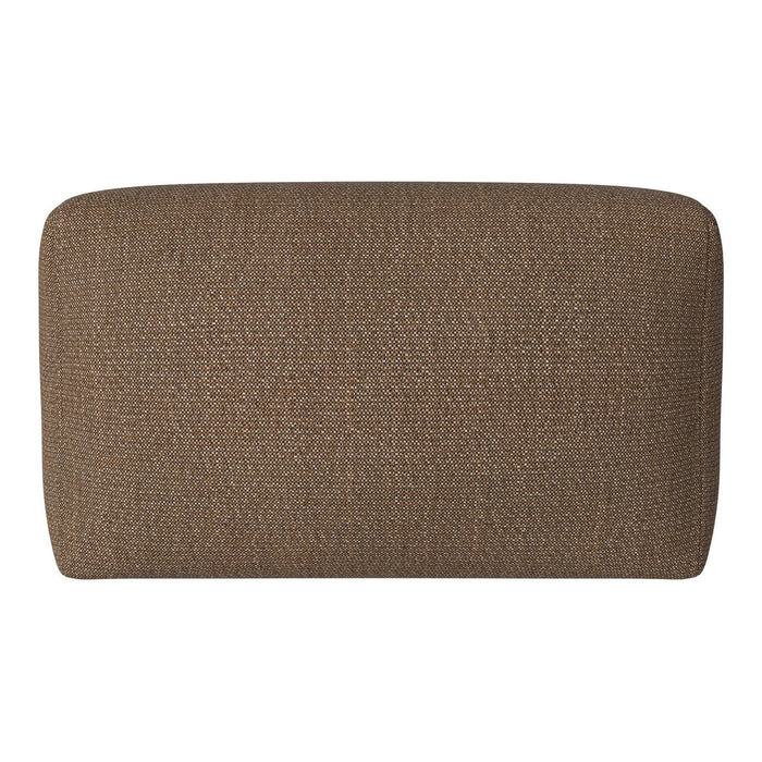 Brown textured pillow with a subtle woven pattern, perfect for adding warmth to any decor.