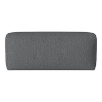 Gray textured pillow with subtle pattern, perfect for modern decor.