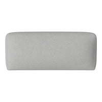 Light gray upholstered cushion with a smooth, solid pattern, perfect for modern decor.