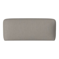 Solid light grey upholstered headboard with a smooth, modern design. Ideal for minimalist bedroom decor.