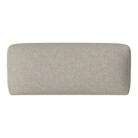 "Neutral beige fabric cushion with a smooth texture and subtle woven pattern, perfect for modern interiors."