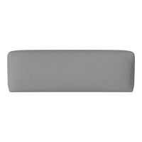 Gray textured rectangular cushion with a smooth finish, ideal for modern decor and minimalistic design.