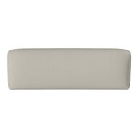 Soft beige upholstered headboard with a smooth, minimalist design and no visible patterns. Perfect for modern decor.