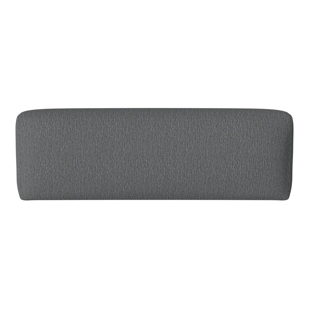 Gray textured cushion with a soft, modern finish, perfect for any contemporary decor.