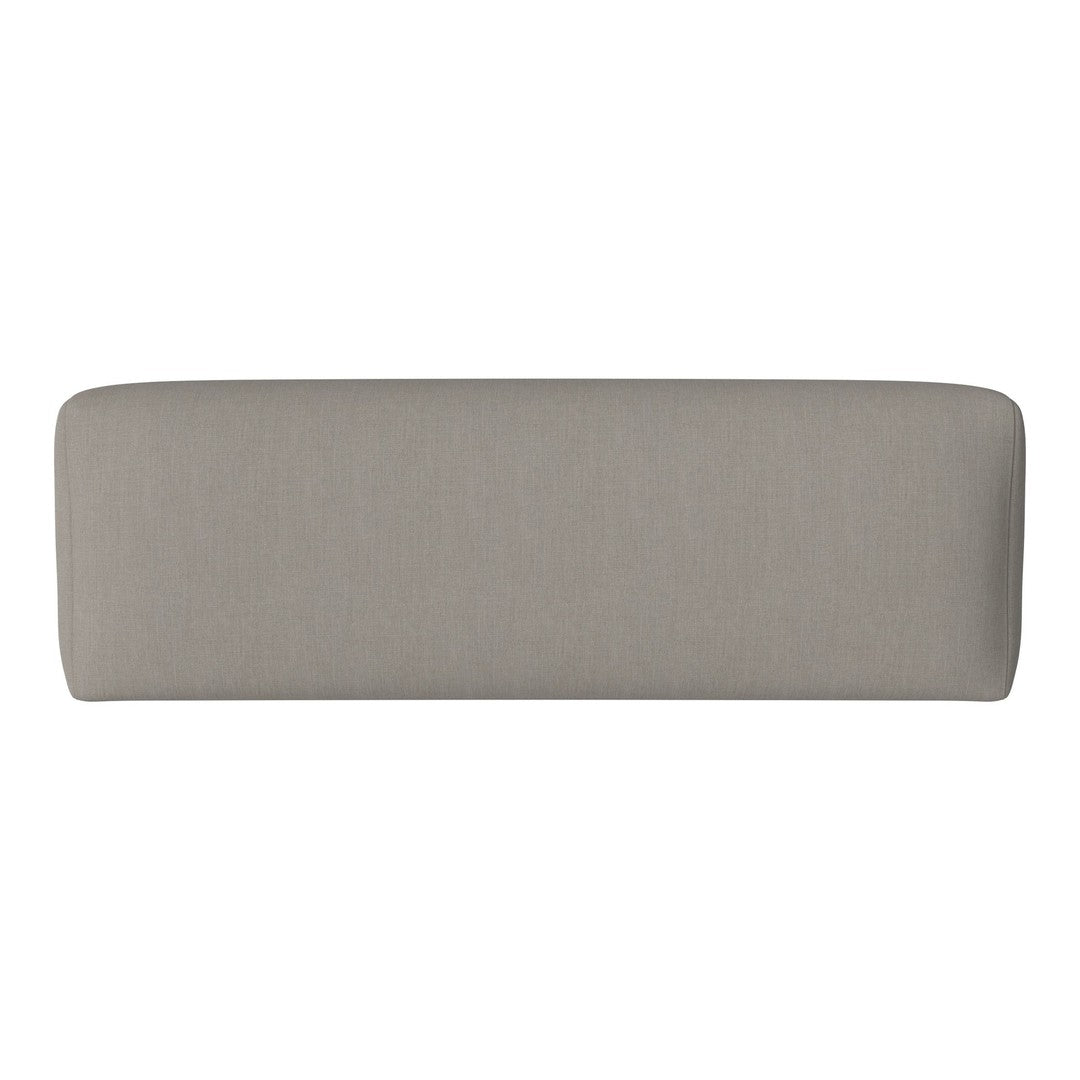 Minimalist gray headboard with a subtle textured pattern, perfect for modern bedrooms.