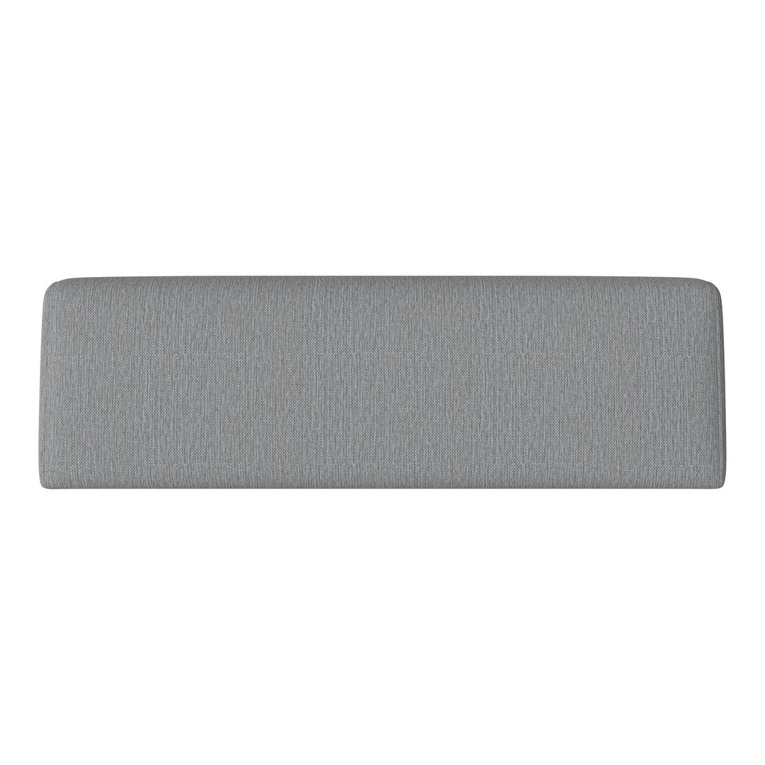 Gray rectangular cushion with a subtle textured pattern for modern decor. Perfect for enhancing any living space.