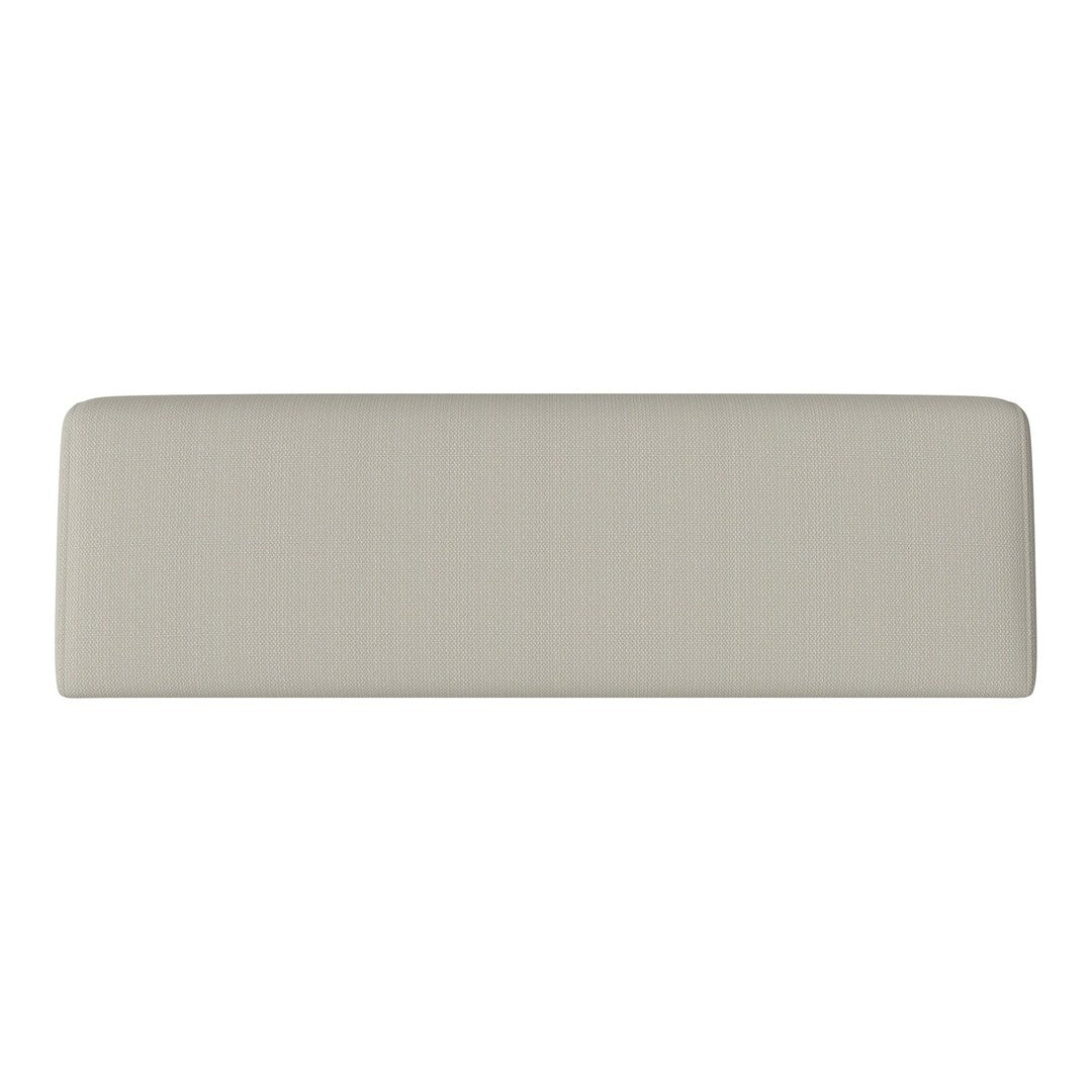 Soft beige rectangular cushion with subtle vertical texture pattern, perfect for modern decor.