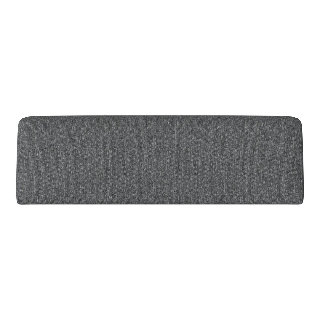 Gray rectangular cushion with a subtle textured pattern, ideal for modern decor.