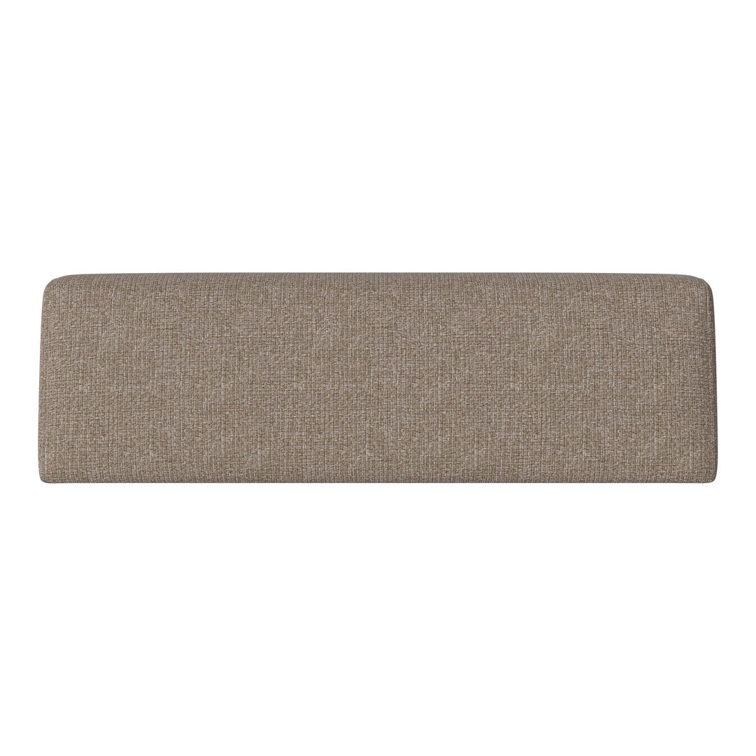 Brown textured upholstery fabric headboard, rectangular shape with a subtle, woven pattern. Ideal for modern decor.