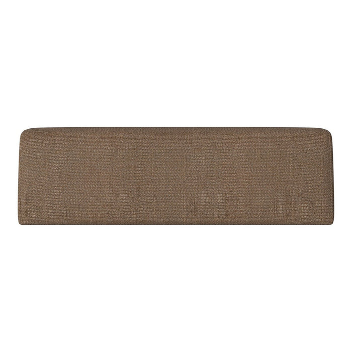 Brown textured fabric bench cushion with a smooth, minimalist design. Perfect for stylish interiors.