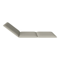 Light gray adjustable lounge chair with a smooth, modern design and minimalistic style, perfect for outdoor spaces.