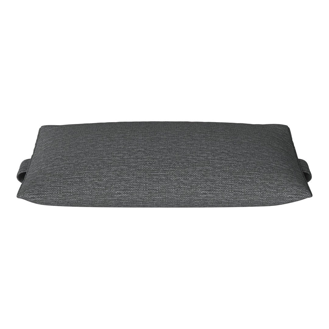 Dark gray cushion with a textured pattern, ideal for modern home decor. Perfect for adding comfort and style.