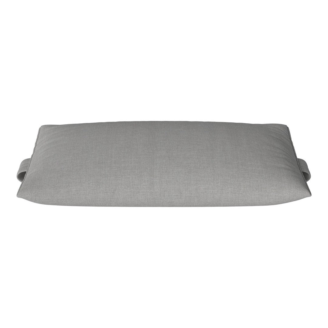 Gray rectangular cushion with a smooth texture and subtle pattern, ideal for modern decor.