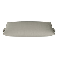 Light gray rectangular cushion with a smooth, solid texture and subtle stitching detail. Ideal for modern decor.