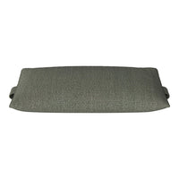 Gray textured cushion with a subtle woven pattern, ideal for adding comfort and style to outdoor furniture.