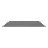 Gray rectangular mat with a smooth, solid surface. Ideal for modern and minimalist spaces.