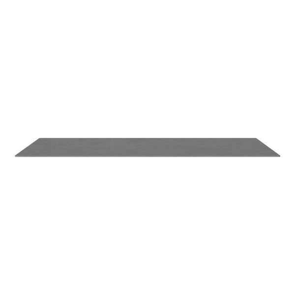 Gray rectangular mat with a subtle textured pattern, ideal for modern decor.