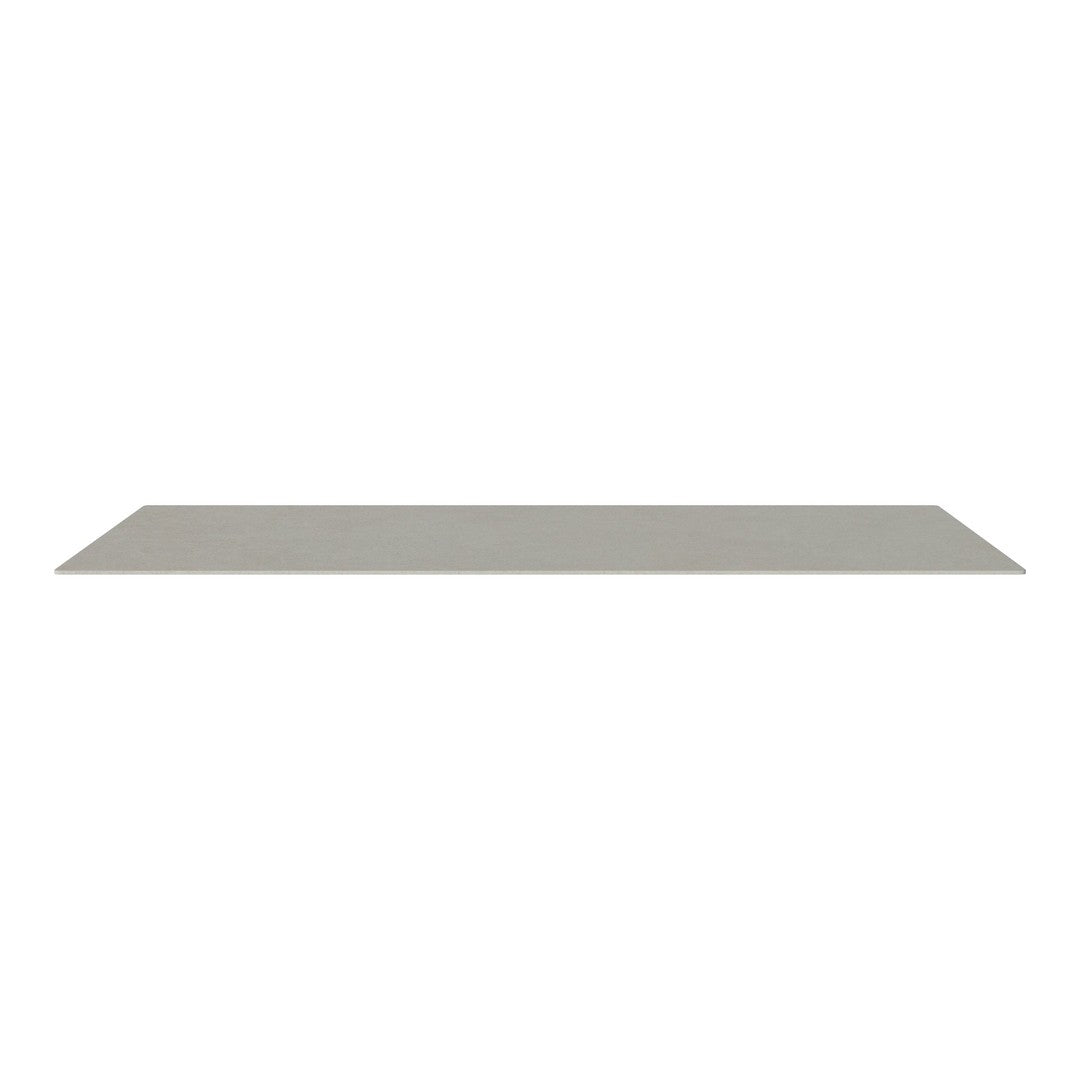 Sleek, solid light gray shelf with a smooth surface, perfect for modern home decor.