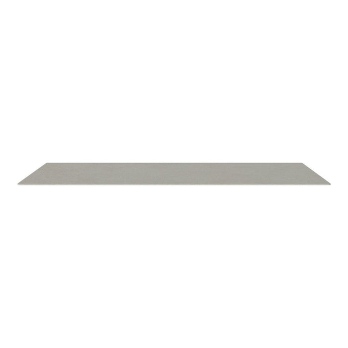 Sleek, solid light gray shelf with a smooth surface, perfect for modern home decor.