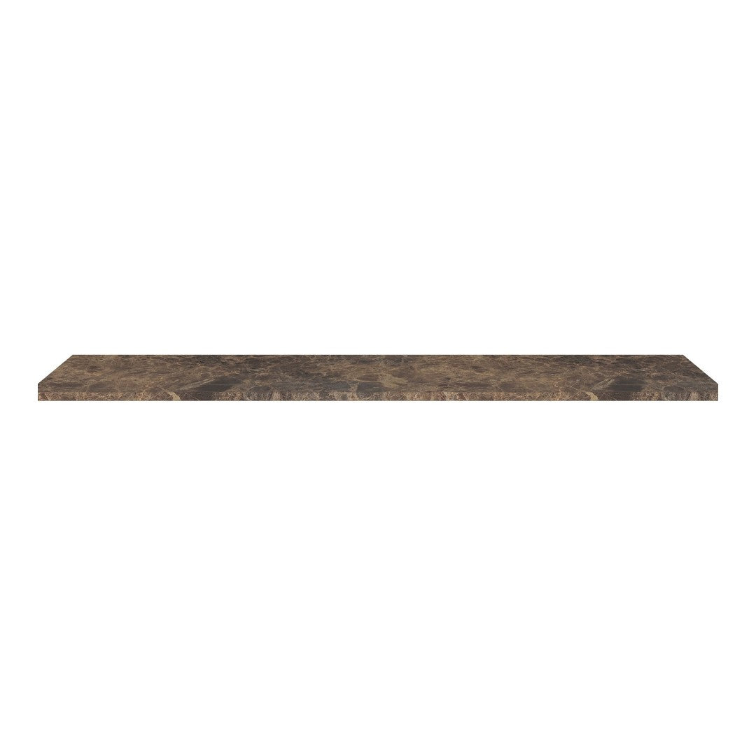 Brown marble shelf with subtle grey veining, sleek and modern design for stylish home organization.
