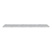 White marble shelf with subtle gray veining, perfect for modern decor. Ideal for displaying decorative items.