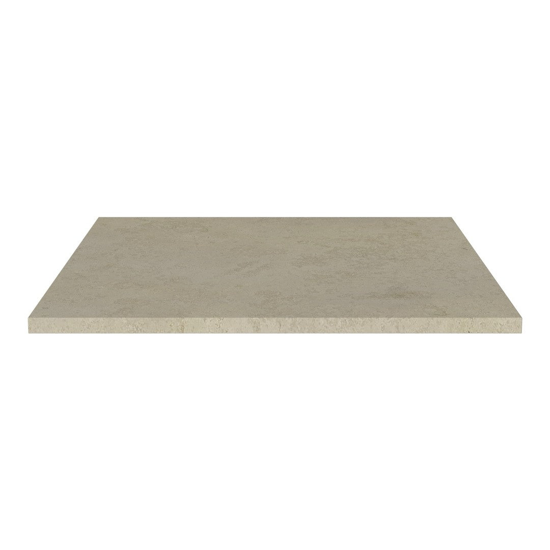 Light gray rectangular tabletop with a smooth, matte finish, featuring subtle, natural stone patterns.