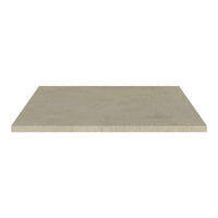 Light gray rectangular tabletop with a smooth, matte finish, featuring subtle, natural stone patterns.