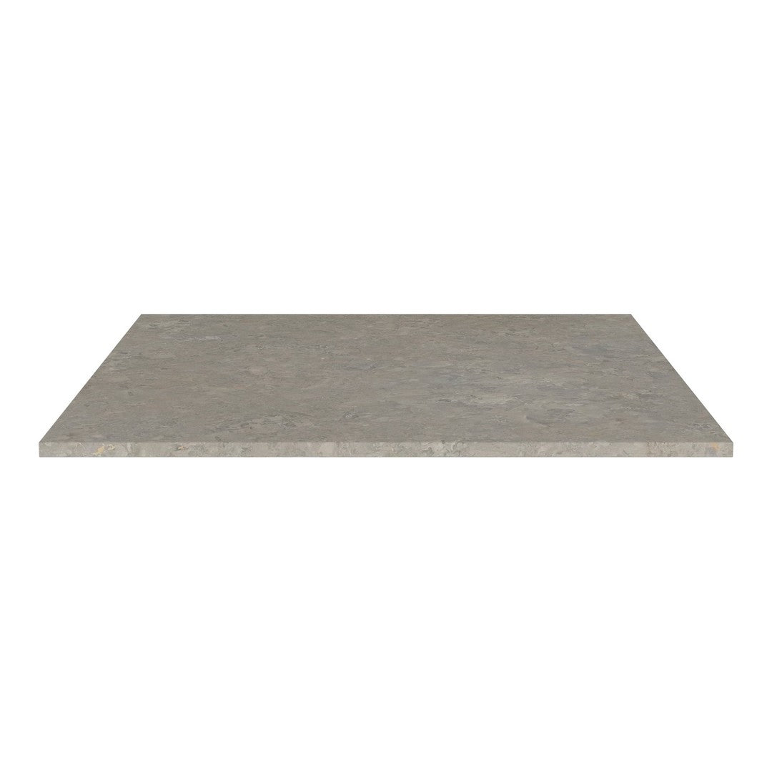 Gray marble countertop with subtle veining and a polished finish, perfect for modern kitchen decor.