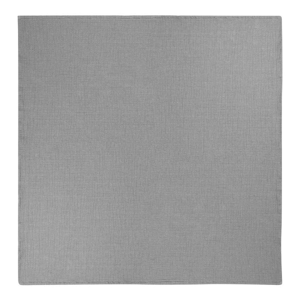 Solid gray fabric square with a subtle textured pattern, perfect for modern decor and versatile styling.