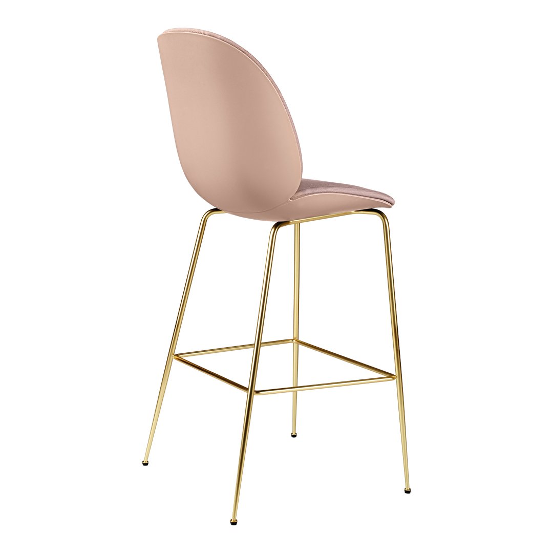 Beetle Bar Chair - Front Upholstered - Brass Semi Matt Base