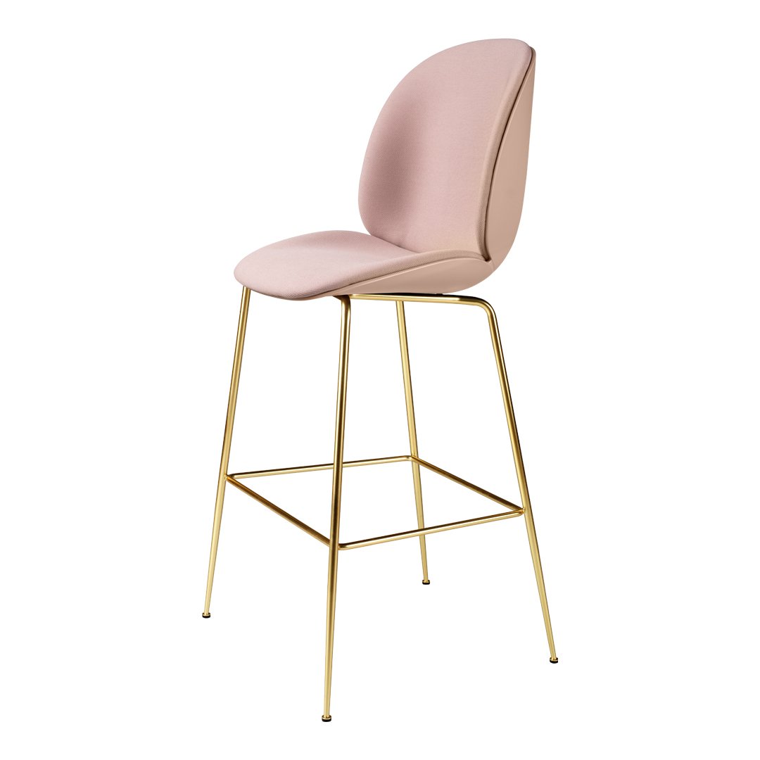 Beetle Bar Chair - Front Upholstered - Brass Semi Matt Base