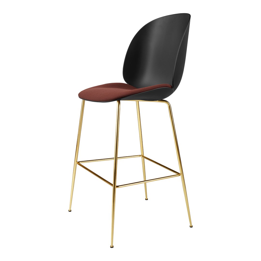 Beetle Bar Chair - Seat Upholstered - Brass Semi Matt Base