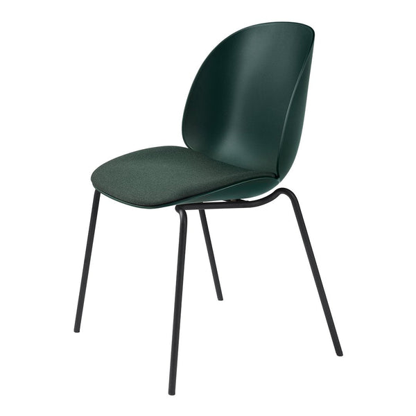Beetle Dining Chair, Stackable - Seat Upholstered - Black Matt Base