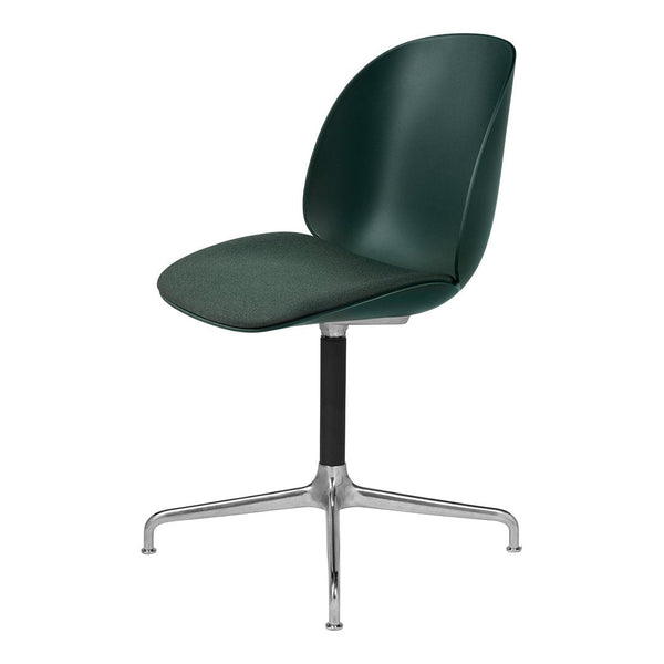 Beetle Meeting Chair - Aluminum 4-Star Swivel Base - Seat Upholstered