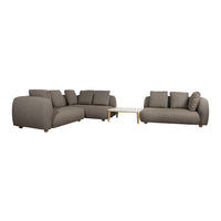 Stylish gray sectional sofa with plush cushions and smooth fabric, perfect for modern living rooms.