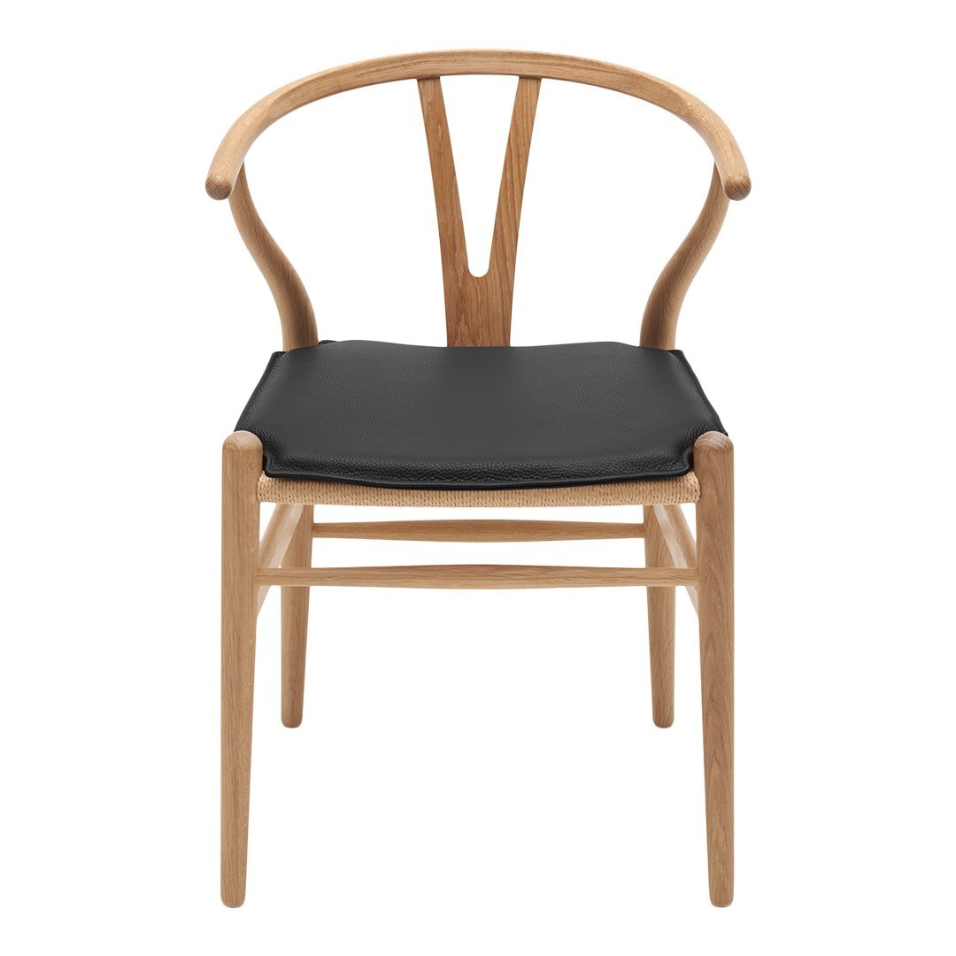 Carl Hansen & Son Leather Seat Cushion for CH24 Wishbone Chair by