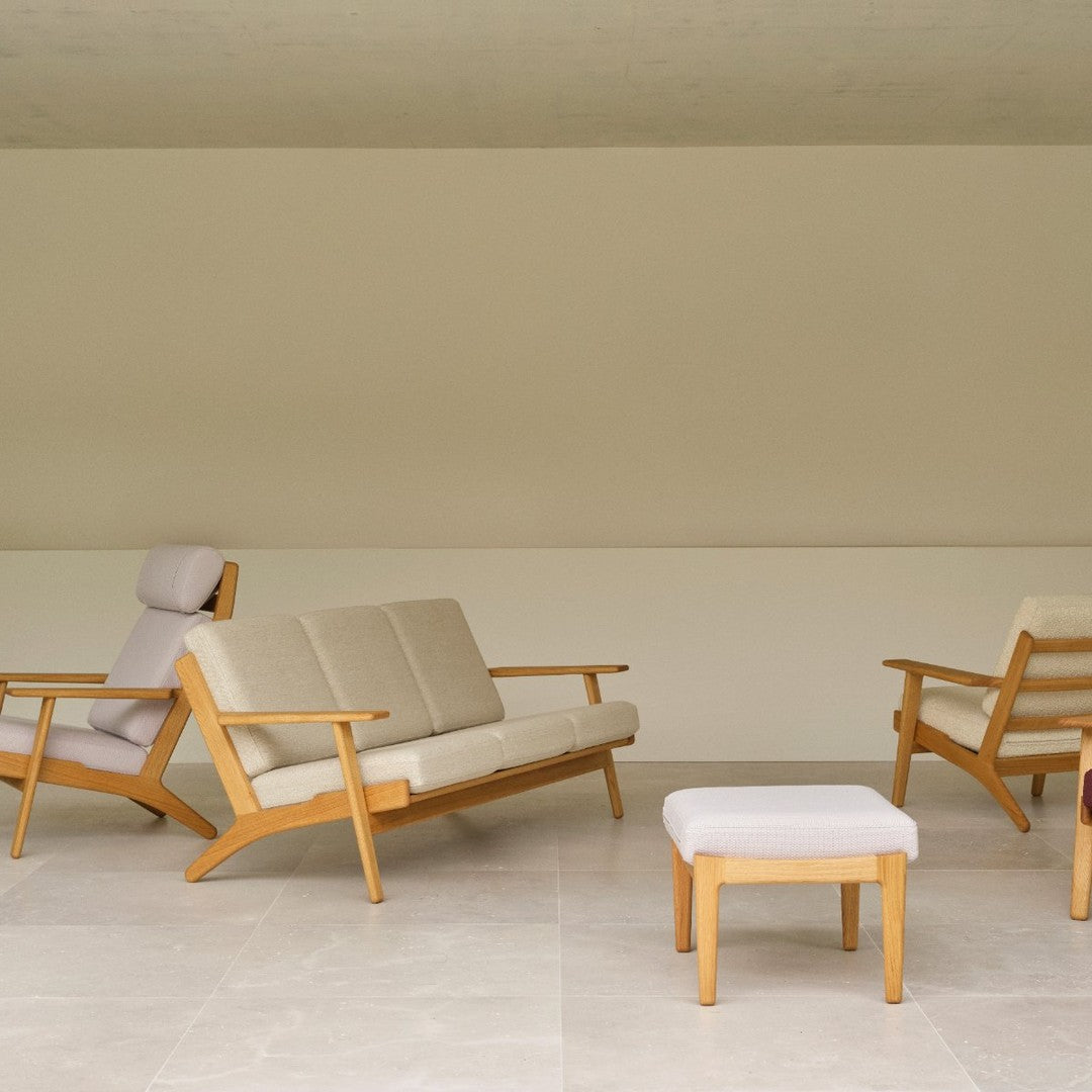 Modern wooden furniture set featuring neutral beige and soft gray tones, with clean lines and minimalistic design.
