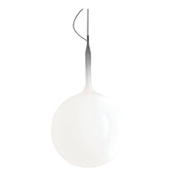 Sleek white globe pendant light with a smooth finish and subtle gradient detail. Perfect for modern decor.