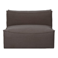 Gray upholstered chair with a smooth, modern design and clean lines, perfect for contemporary living spaces.