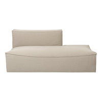 Beige contemporary sofa with smooth, minimalistic design and subtle texture. Ideal for modern interiors.