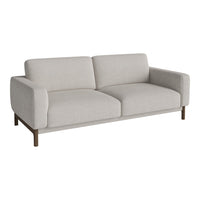 Light gray modern sofa with a sleek, minimalist design and clean lines, perfect for contemporary decor.
