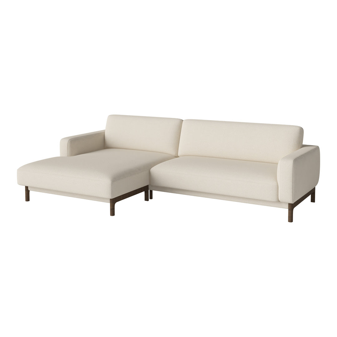 Modern cream sectional sofa with clean lines and a sleek, minimalist design, perfect for any contemporary living space.