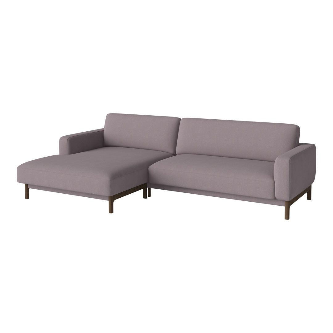 Modern grey sectional sofa with a sleek design and soft fabric upholstery, ideal for contemporary living spaces.