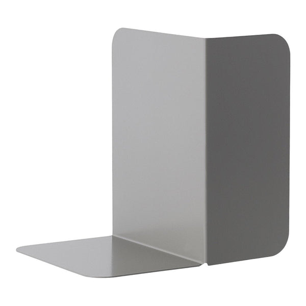 Sleek gray bookend with a modern, minimalist design and smooth, matte finish. Perfect for organizing books stylishly.