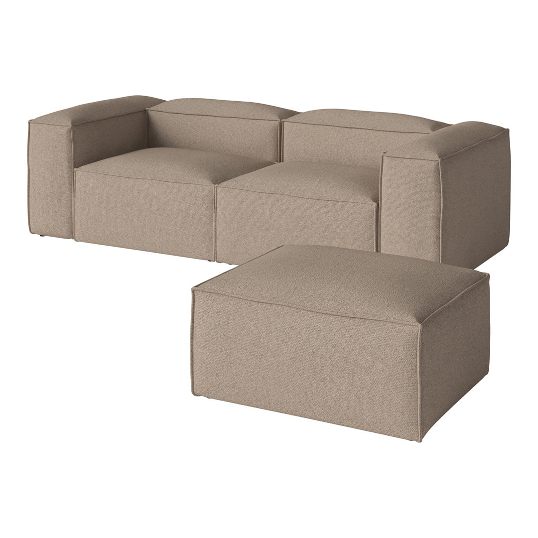 Cosima 2-Seater Sofa - Small w/ Pouf