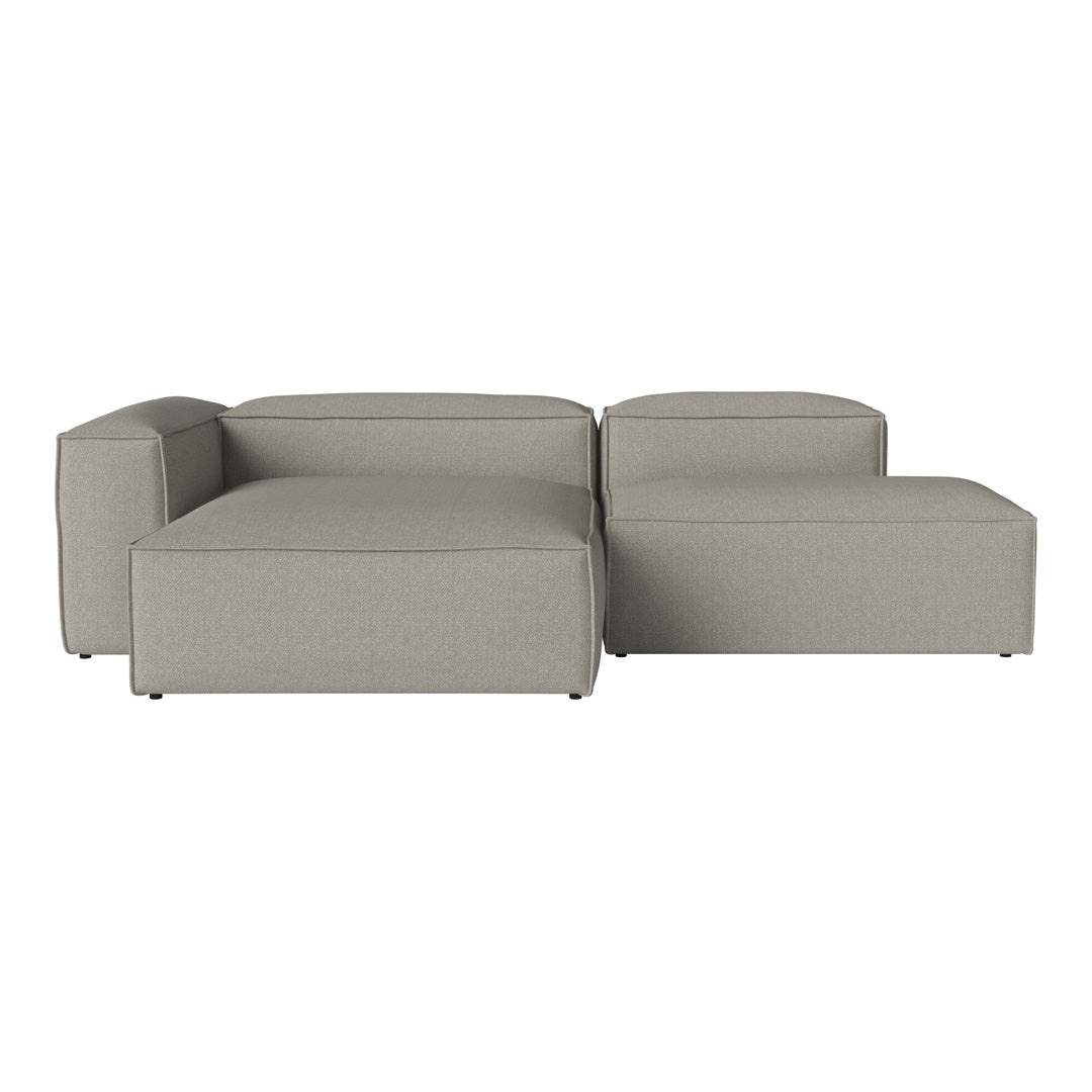 Light gray modern sectional sofa with a minimalist design and textured fabric. Perfect for contemporary living spaces.