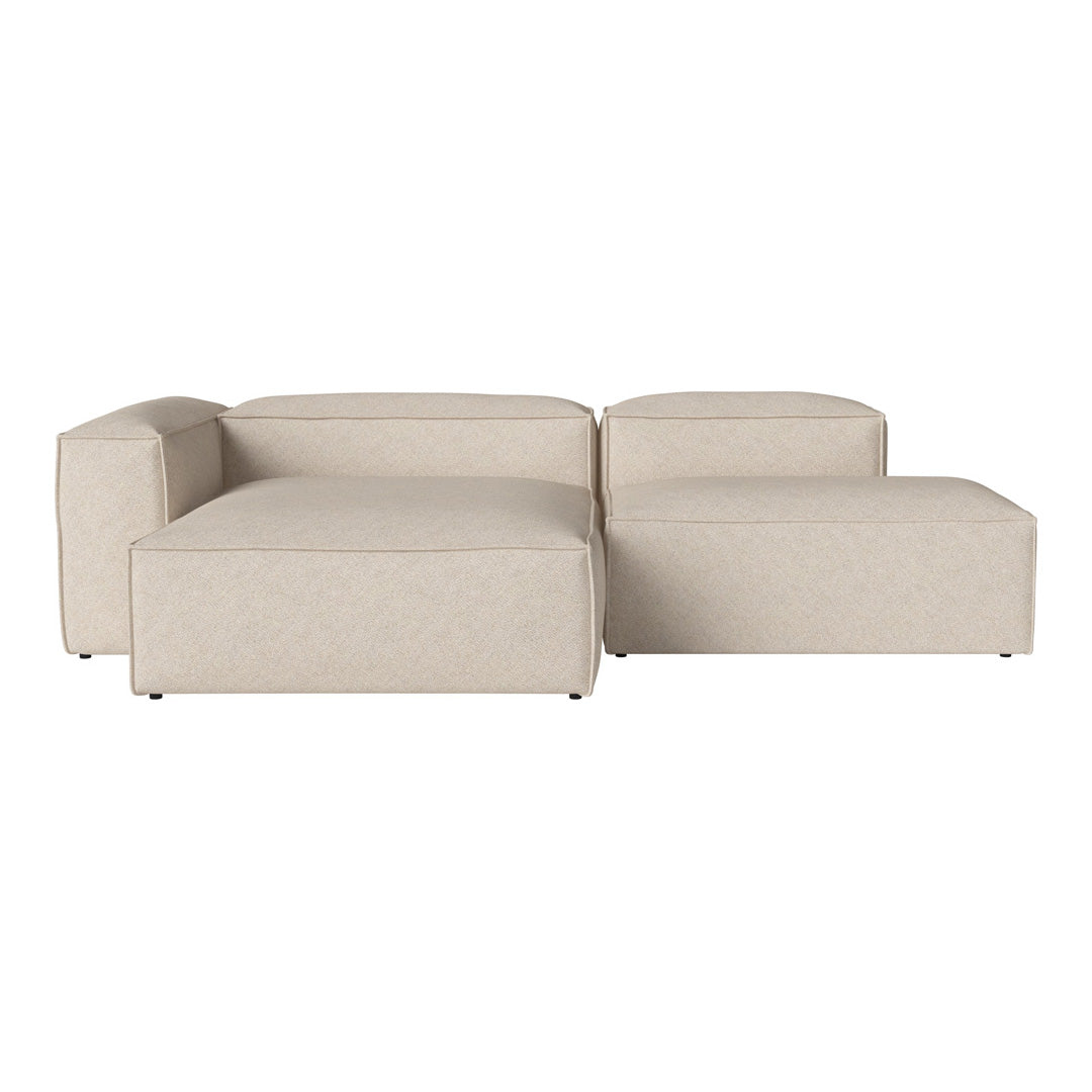 Beige modular sofa with a clean, minimalist design and soft, textured fabric. Ideal for modern interiors.