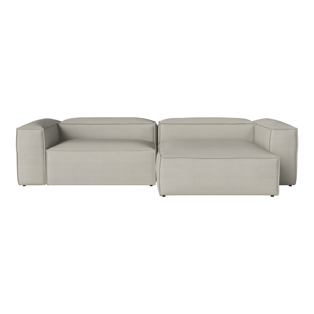 Light gray modular sofa with a smooth, minimalist design and modern lines. Perfect for contemporary interiors.