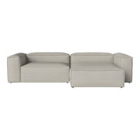 Light gray modular sofa with a smooth, minimalist design and modern lines. Perfect for contemporary interiors.