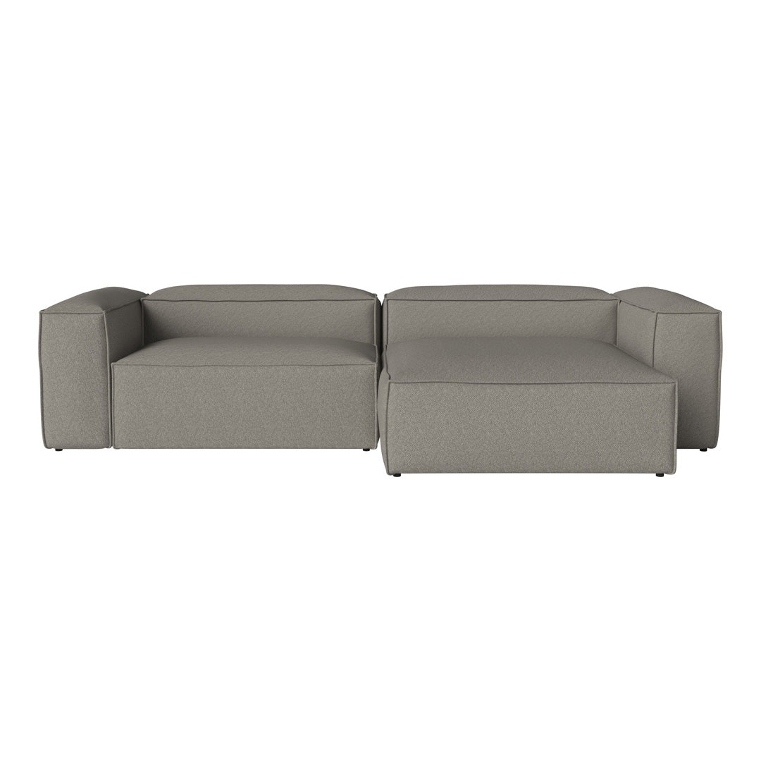 Light gray modular sofa with smooth, contemporary lines and minimalistic design. Ideal for modern living spaces.